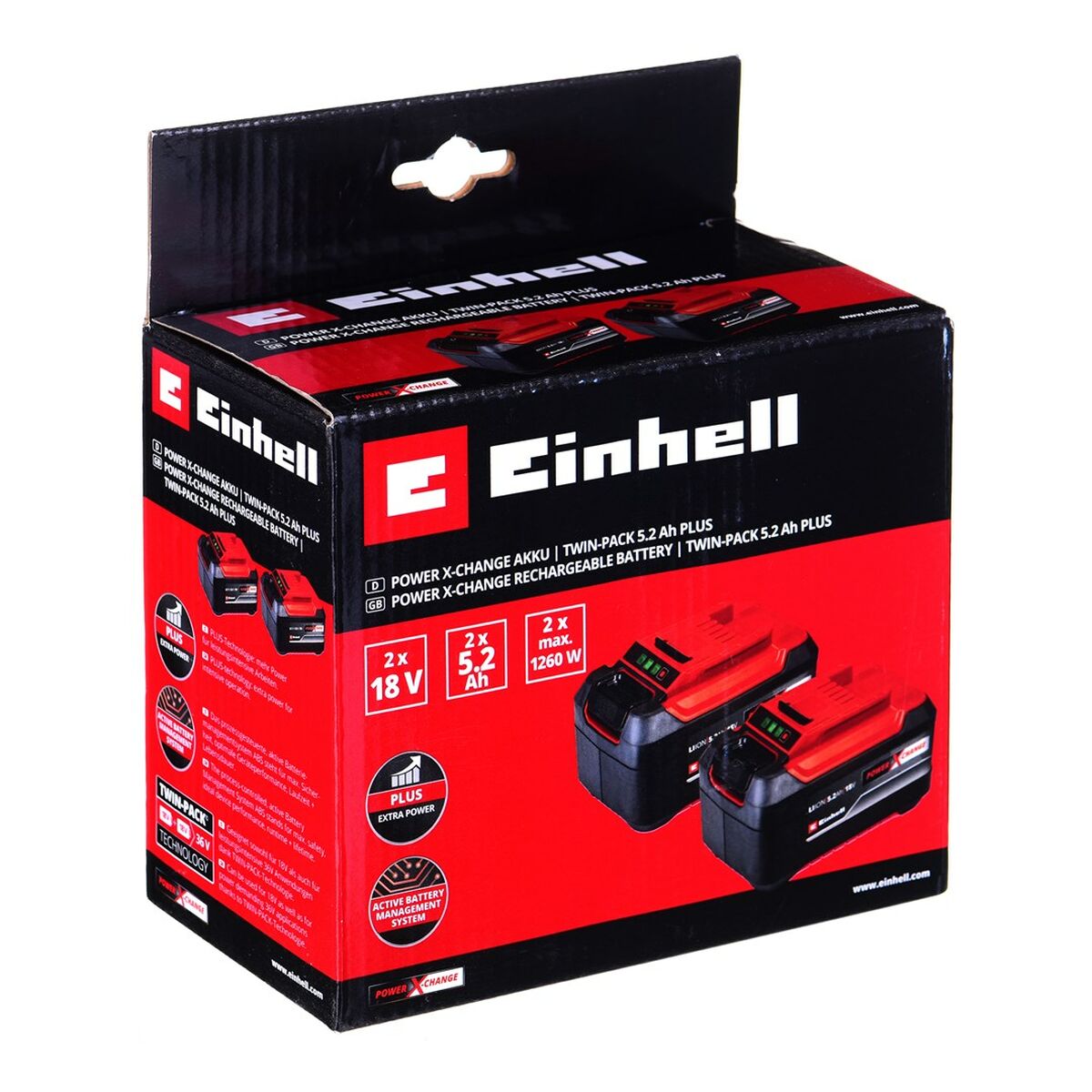 Einhell Batteria power x change twinpack 18 V 2 Ah