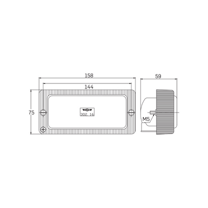 Pack de faróis de longo alcance SIM 3216 para Citroën AX, BX, CX e Peugeot 309 e 405