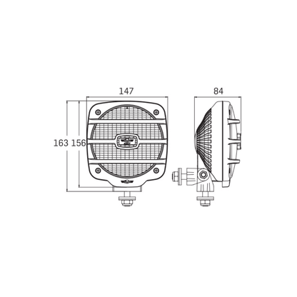 Farol de trabalho com grelha SIM 4207.5