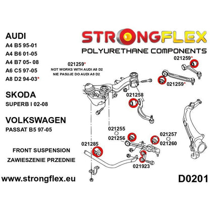 Silentblock Strongflex STF021260AX2 Inferior Delantera 2 Peças