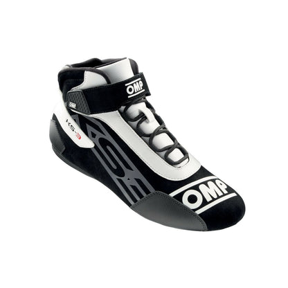 Botas de karting OMP KS-3, preto/branco, tamanho 46