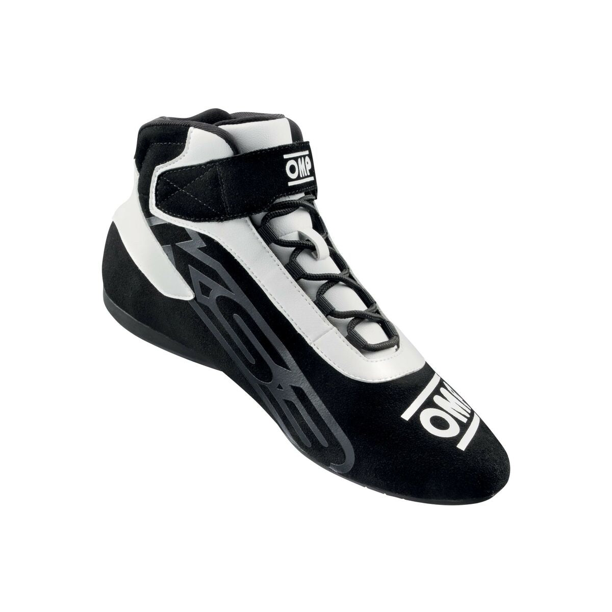 Botas de karting OMP KS-3, preto/branco, tamanho 46