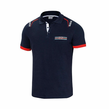 Polo de Manga Curta Sparco Martini Racing Azul Marinho XL