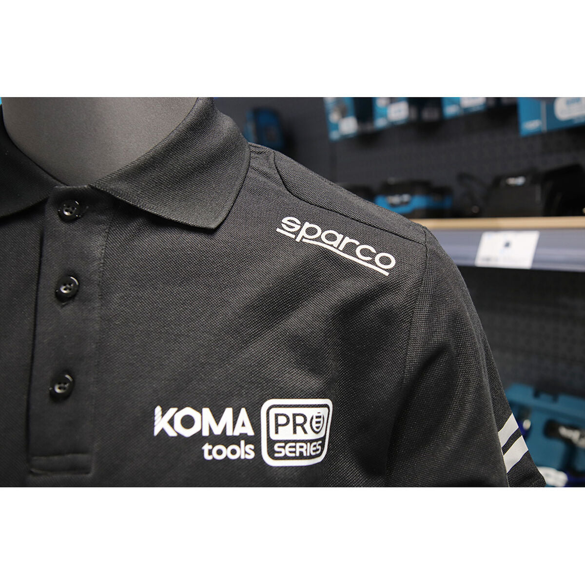 Polo de Manga Curta Sparco Koma Tools 02415nrgs