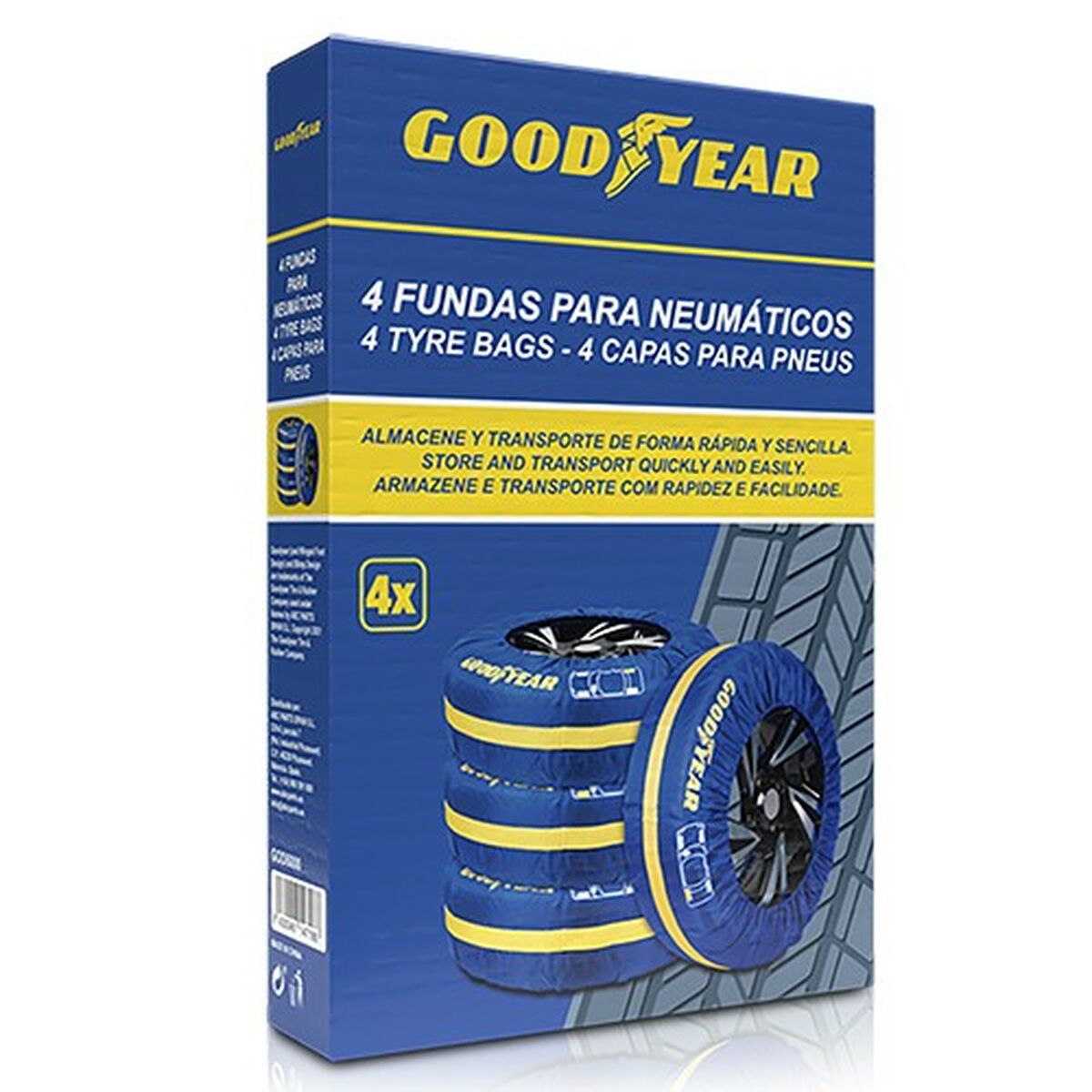 Conjunto de cobertura de pneus Goodyear GOD6000 (4 Unidades)