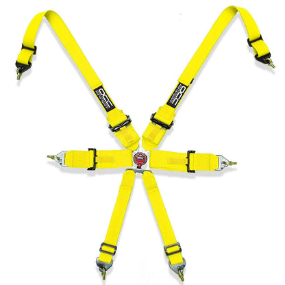 Arnês com 6 pontos de fixação OCC Motorsport OCCRF4 Amarelo