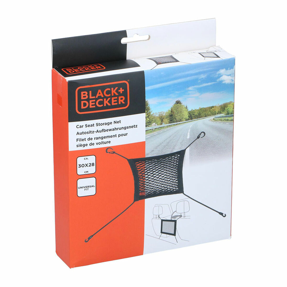 Rede de armazenamento para carro Black & Decker Preto 30 x 28 cm