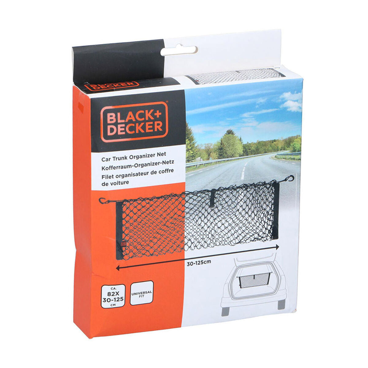 Rede para Bagageira Black & Decker Preto 30-125 x 82 cm