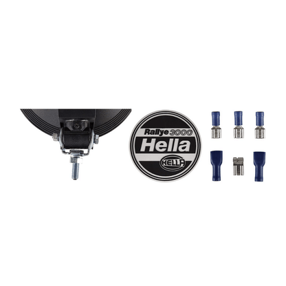 Farol de longo alcance Hella Rallye 3000, vidro azul