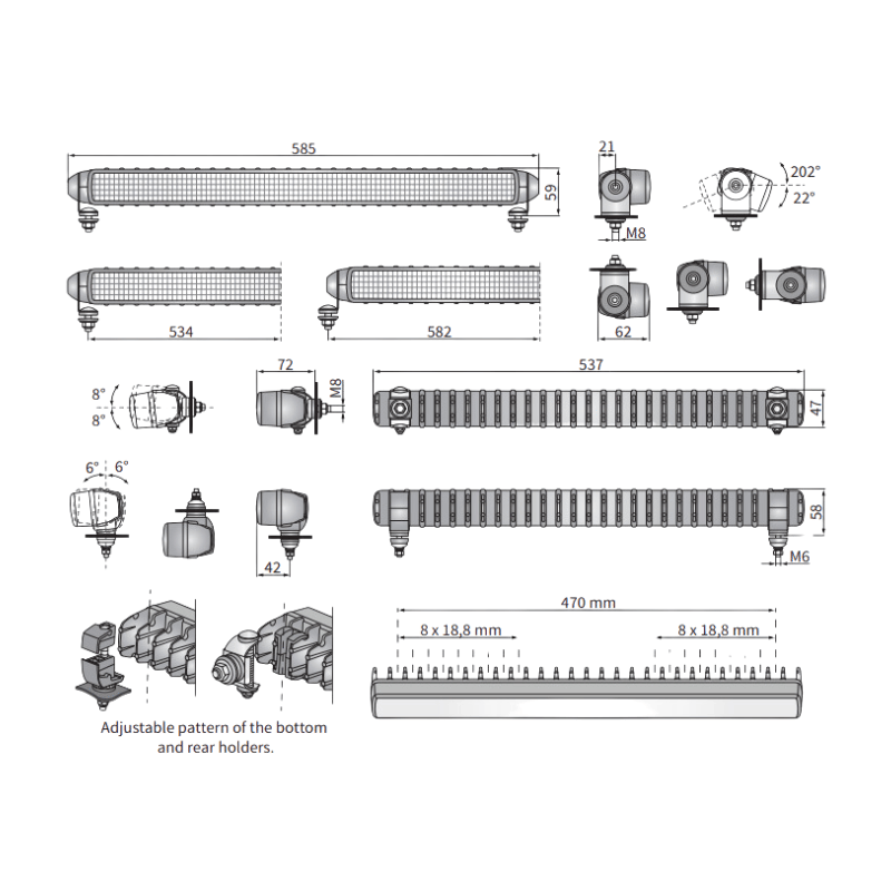 Barra de LED Wesem CDP1