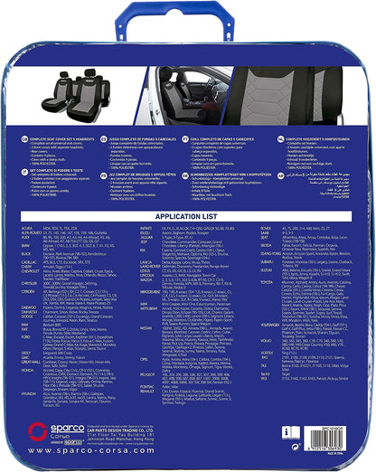 Sitzbezüge Sparco SPC1016, grau (11 Stück)