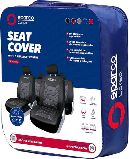 Capas para bancos Sparco SPC1016 (Cinzento e Preto)