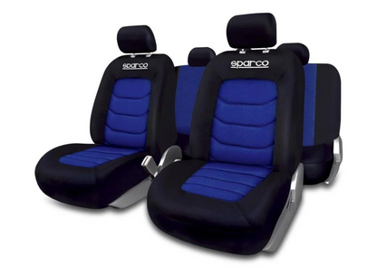 Capas para bancos Sparco S-Line, Preto/Azul