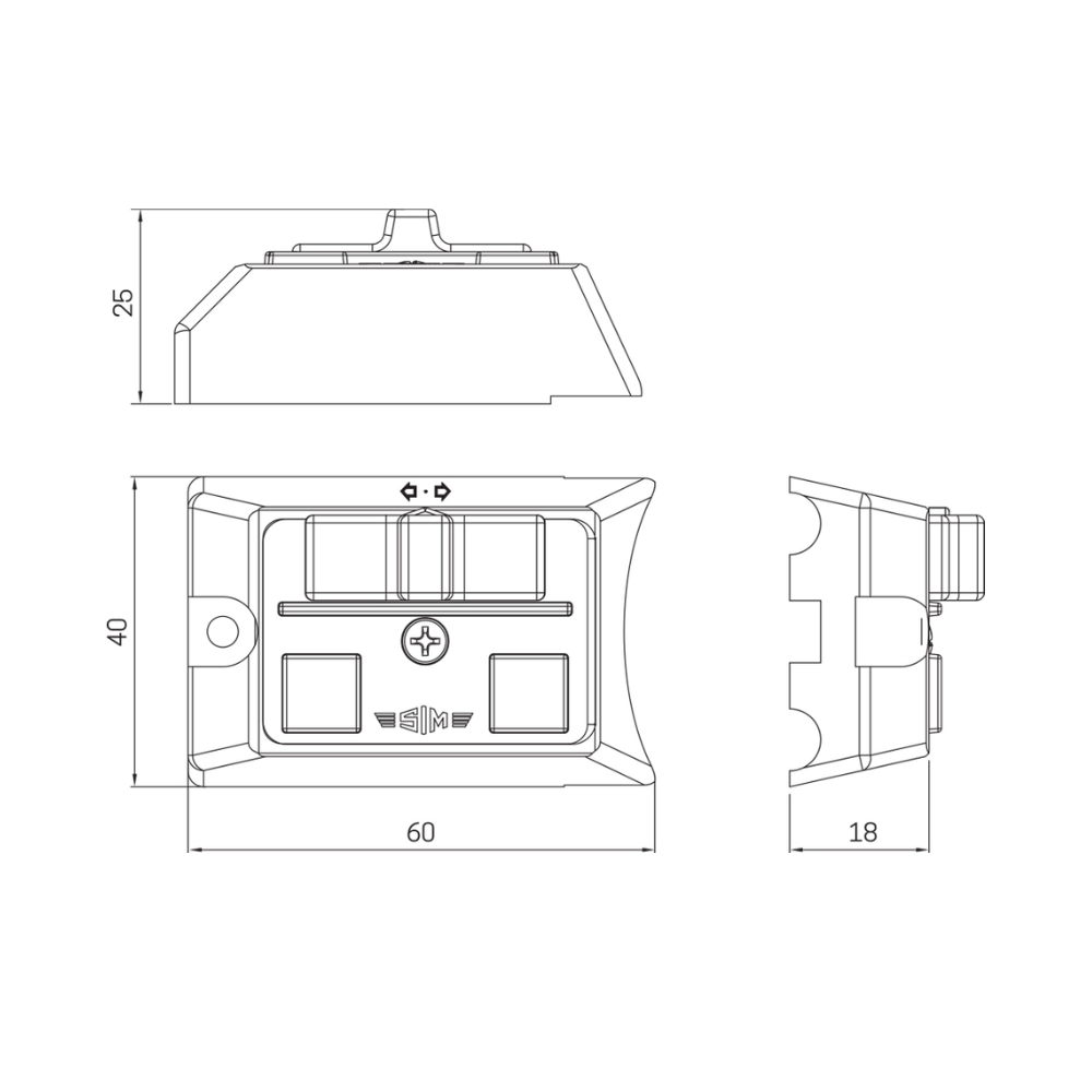 Comutador para piscas de moto SIM 204.04