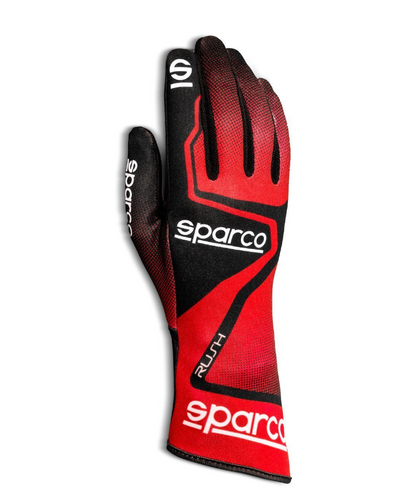 Luvas de karting Sparco Rush, vermelho/preto, tamanho S