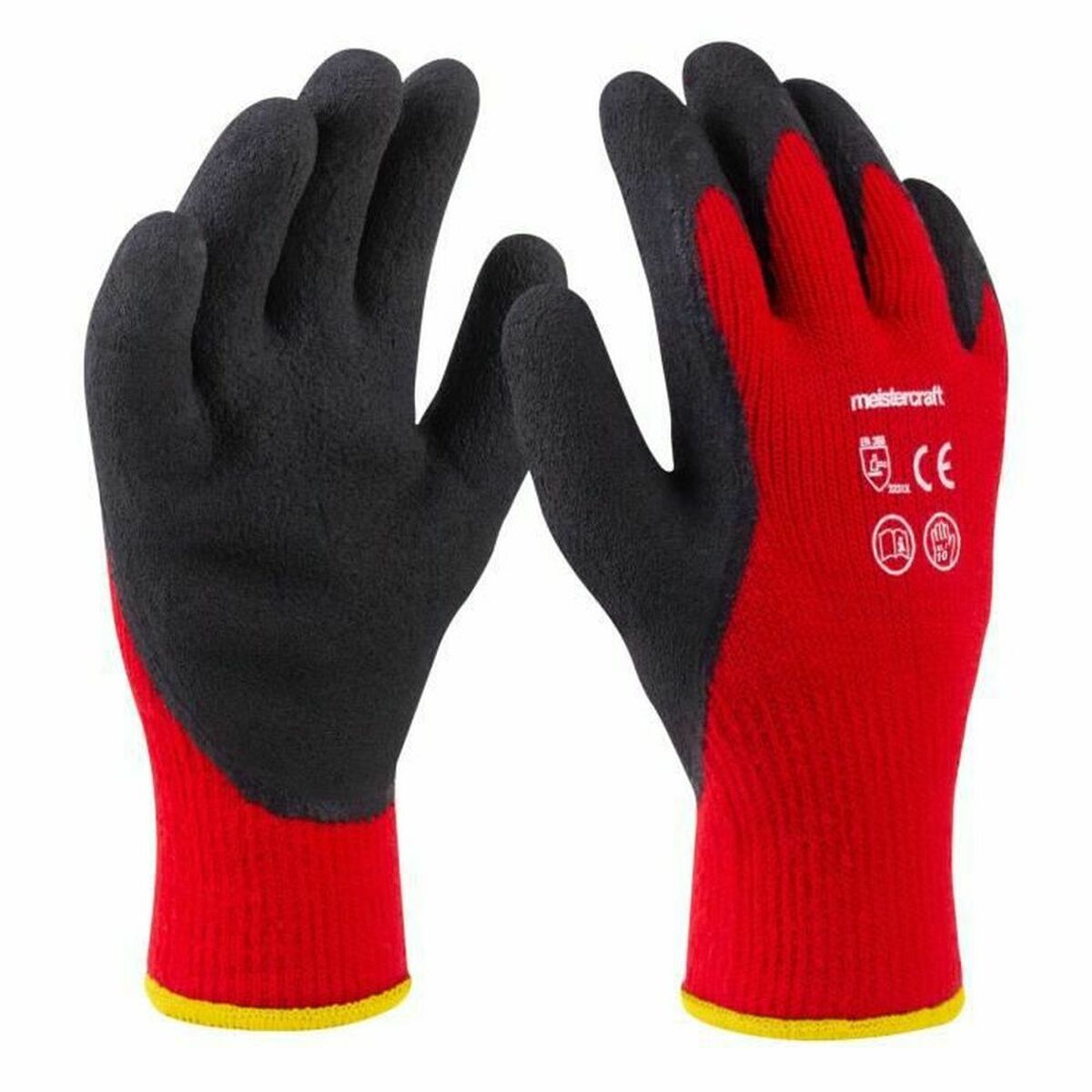 Luvas de Trabalho Meister T10 Inverno Preto Vermelho Acrílico