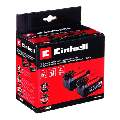 Bateria de lítio recarregável Einhell PXC-Twinpack 5,2 Ah 18 V (2 Unidades)