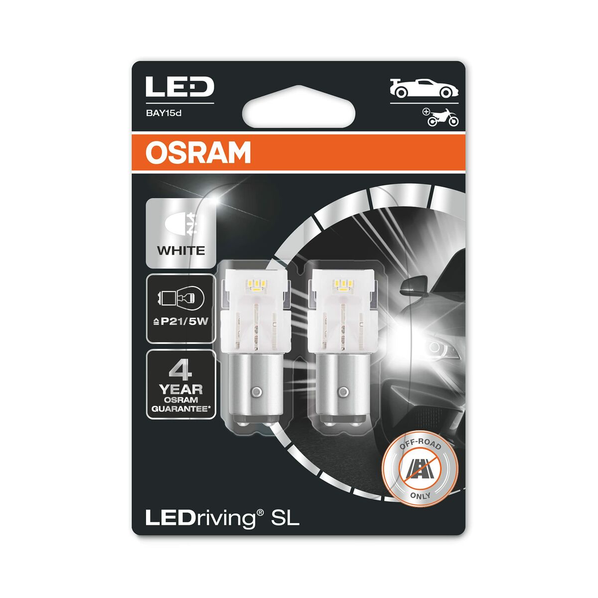 Lâmpada para carro Osram OS7528DWP-02B 145 Lm 2 W 12 V 6000 K BAY15D