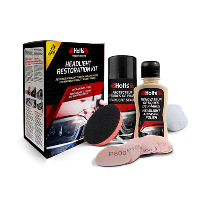 Kit de limpeza para faróis de automóvel Holts