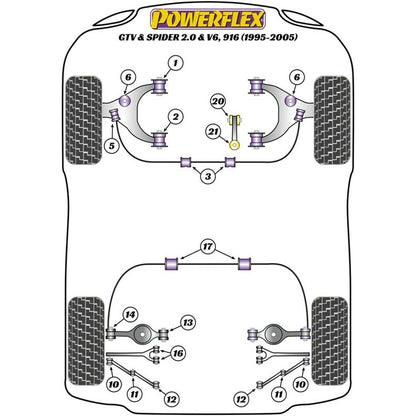 Silentblock Powerflex PFR1-711 Amortecedor (2 Unidades)