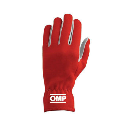 Luvas de competição OMP Rally, vermelho (tamanho XL)