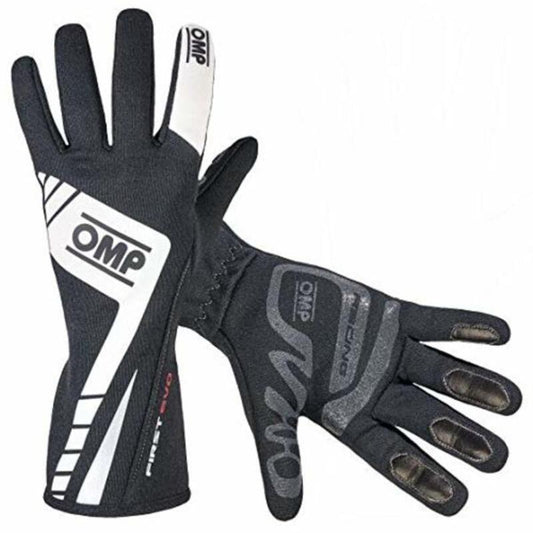 OMP FIRST EVO Handschuhe Schwarz/Weiß S Schwarz