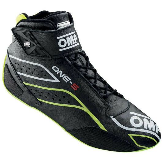 Botas de competição OMP One-S, preto, tamanho 37