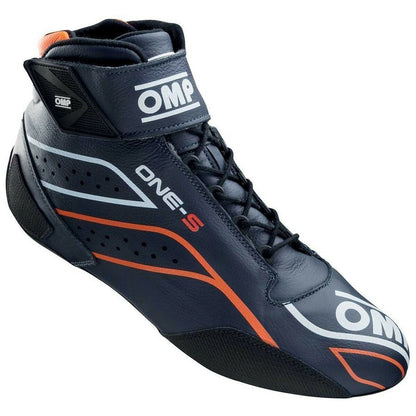 Botas de competição OMP One-S, azul, tamanho 40