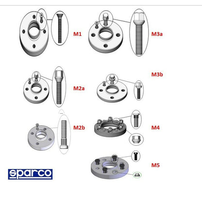 Espaçadores para automóvel Sparco (4x98, 58,0, M12x1,25, 13 mm)