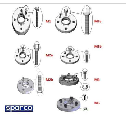 Abstandshalter Sparco 4x98 58,0 M12 x 1,25 5 mm M2A