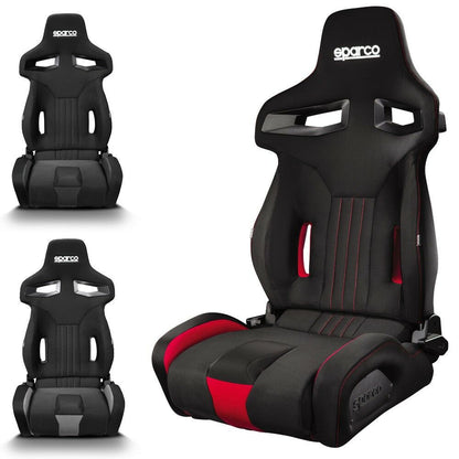 Baquet Sparco R333, preto/vermelho