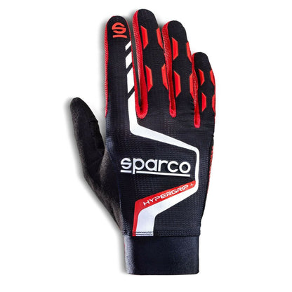 Sparco HYPERGRIP+ Handschuhe Schwarz/Rot 10