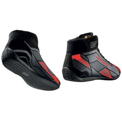 Botas de competição OMP Sport, preto/vermelho, tamanho 38