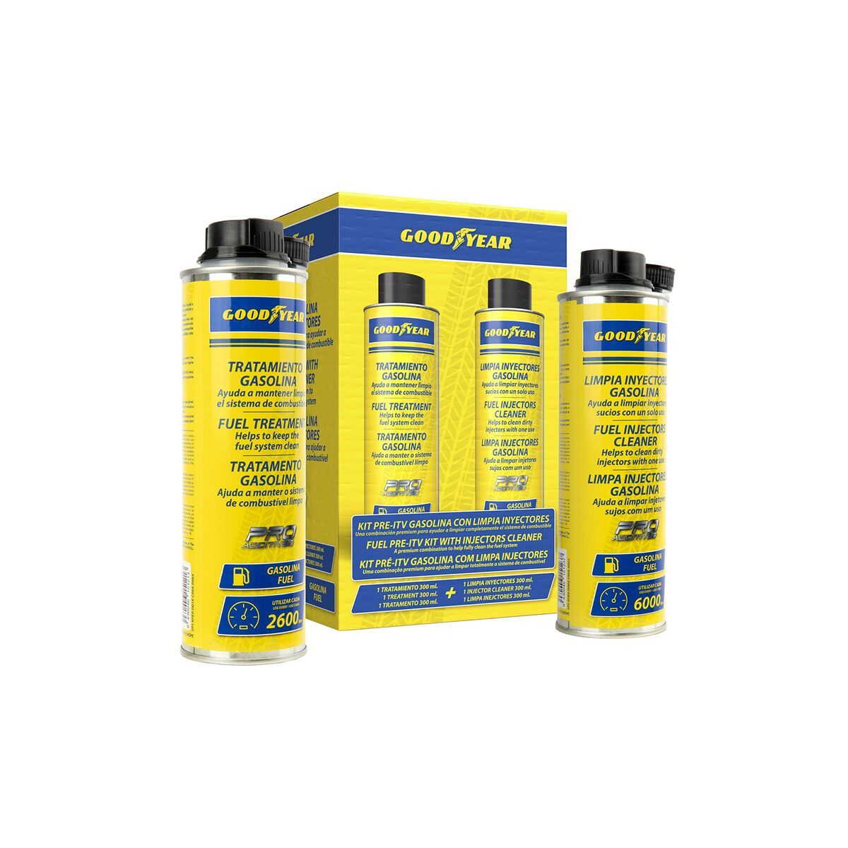 Produto de Limpeza para Injetores Gasolina Pre-ITV Goodyear 300 ml