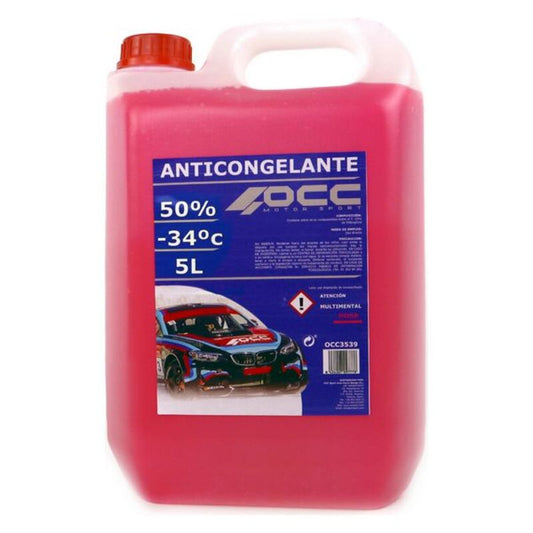 Anticongelante OCC Motorsport 50% Orgânico Cor de Rosa (5 L)