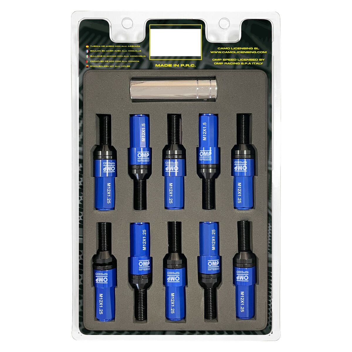 Kit de parafusos OMP OMPS09971207 28 mm Azul M12 x 1,25