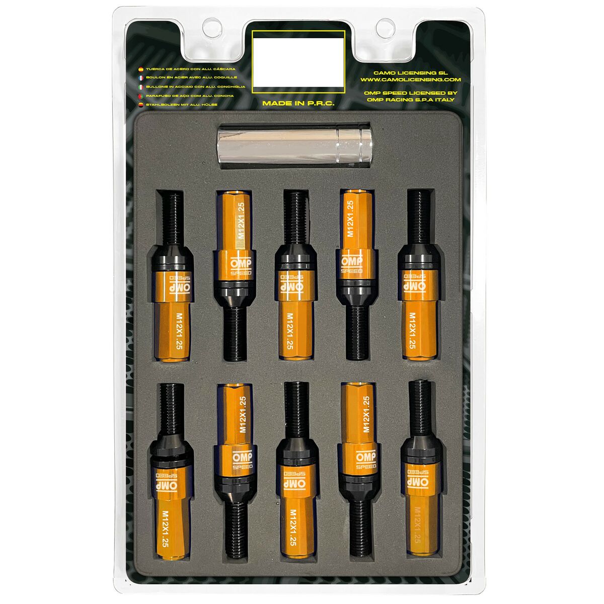 Kit de parafusos OMP OMPS09971210 28 mm Laranja M12 x 1,25