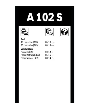 Scheibenwischerbürsten Bosch Aerotwin A102S