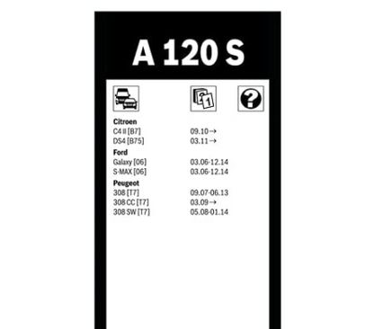 Escobillas limpiaparabrisas Bosch Aerotwin A120S