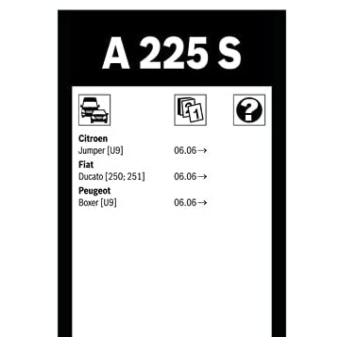 Escobillas Limpiaparabrisas Bosch Aerotwin A225S