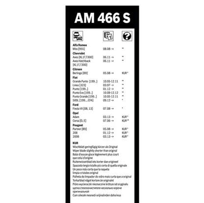 Escobillas limpiaparabrisas Bosch Aerotwin AM466S