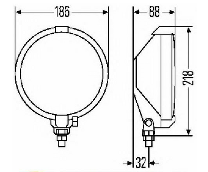 <transcy>Faro de largo alcance Hella Rallye 1000 (Ø 186mm)</transcy>