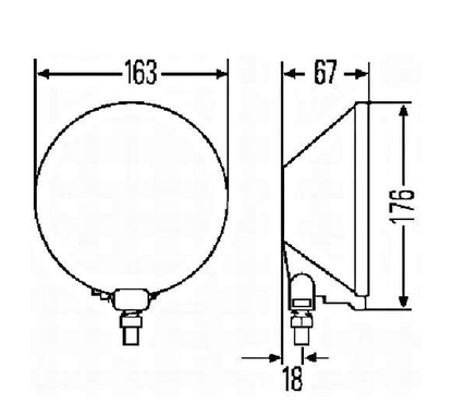 Phare Hella Comet 500 (Ø 163mm)